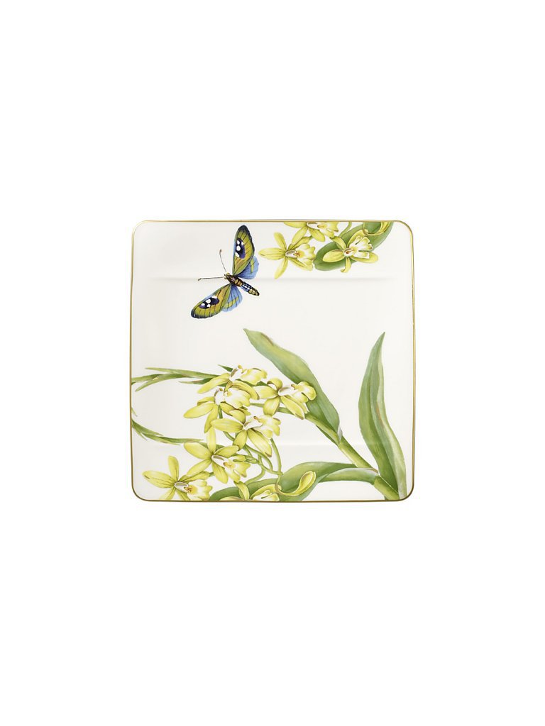 Frühstücksteller VILLEROY & BOCH "Frühstücksteller Amazonia 23 x 23 cm bunt", bunt, L:23cm, Speiseteller